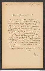 k.k. naturhistorisches Hofmuseum, Intendanzakten 1885-1896 (Hauer), Aktenzahl Z.64.a/1888, Seite 1